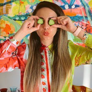 Farm Rio | Floral Scarf Patchwork Buttondown Shirt